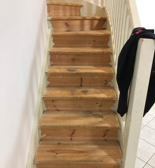 carpet connect-installation-floor prep-staircase