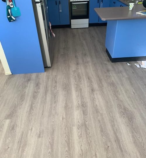 luxury vinyl-pine mist-carpet connect-installation-kitchen